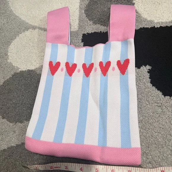 Mini tote style knit bag - Picture 3 of 5